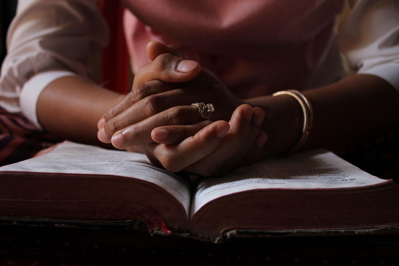 bible and laptop streaming worship